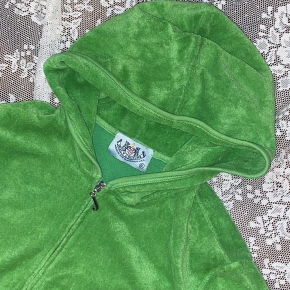JUICY COUTURE APPLE GREEN TERRY VELOUR TRACKSUIT JOGGER Set Y2K VINTAGE XL L - Picture 5 of 16